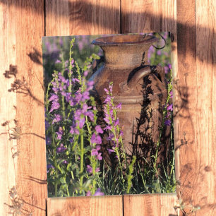 Purple Penstemon and Rusty Old Milk Can Photo Jigsaw Puzzle