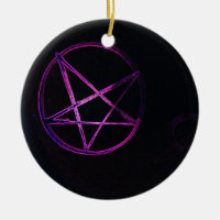 purple pentagram star magnet