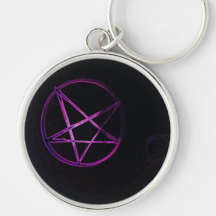purple pentagram T-Shirt Key Ring