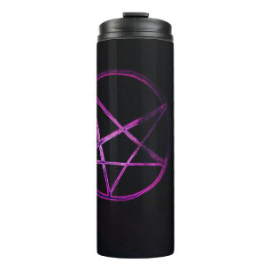 purple pentagram thermal tumbler