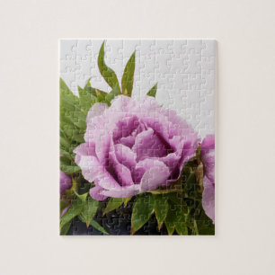 Purple Peonies Bouquet Jigsaw Puzzle