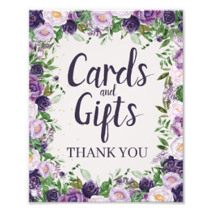 Purple Peonies Floral Cards and Gifts Sign