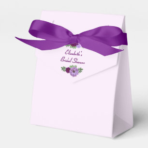 Purple Peony Floral Bridal Shower Favour Box