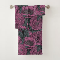 Purple peony flowers
