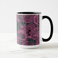 Purple peony flowers
