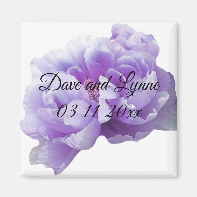 Purple Peony Magnet (Front)