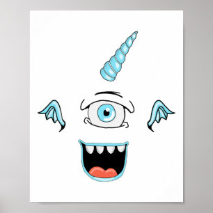 Purple People Eater Monster Halloween Costume  Poster