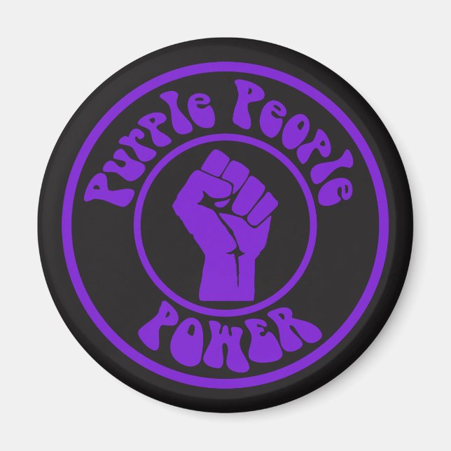 Purple People Power Magnet (Front)