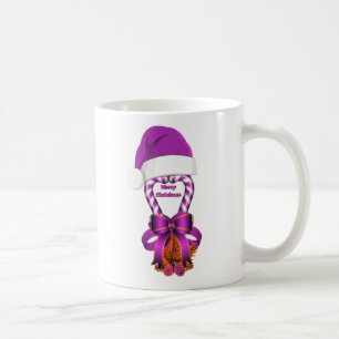 Purple Peppermint Candy Cane Coffee Mug