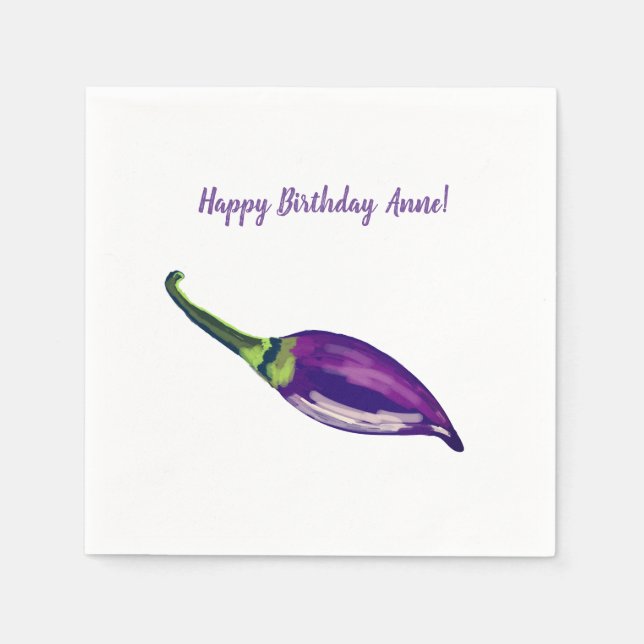 Purple Peppers  Art Napkin (Front)