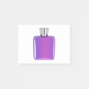 Purple perfume bottle post-it notes