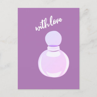 Purple Perfume Bottle Postcard