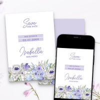 Purple Peri Girly Floral Mis Quince