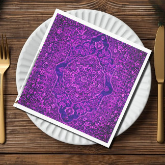 Purple Persian carpet look - Tabris Napkin