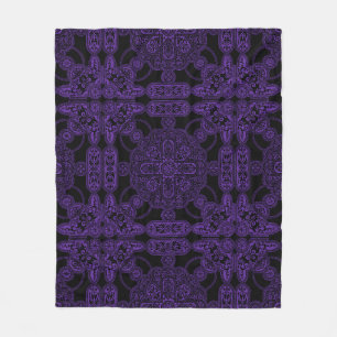 Purple Persian  Fleece Blanket