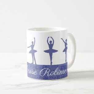 Purple Personalised Ballerina Ballet Teacher Coffee Mug