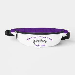 Purple Personalised Choir Singer Music Notes Bum Bags