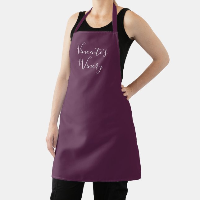 Purple Personalised Custom Business Apron  (Insitu)