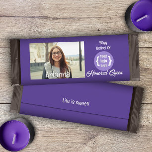 Purple Personalised DIY Photo Candy Bar Wrapper