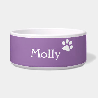 Purple  | Personalised Dog Dish