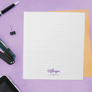 Purple Personalised Knit Stitch Notepad