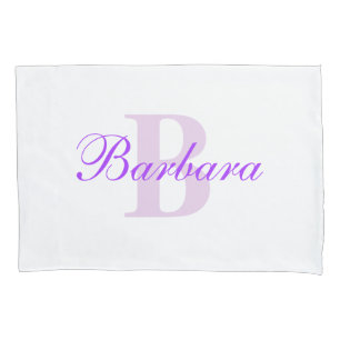 Purple Personalised Monogram Custom Pillow Case