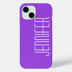 Purple, Personalised Name iPhone 15 Case