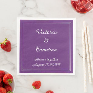 Purple Personalised Napkin
