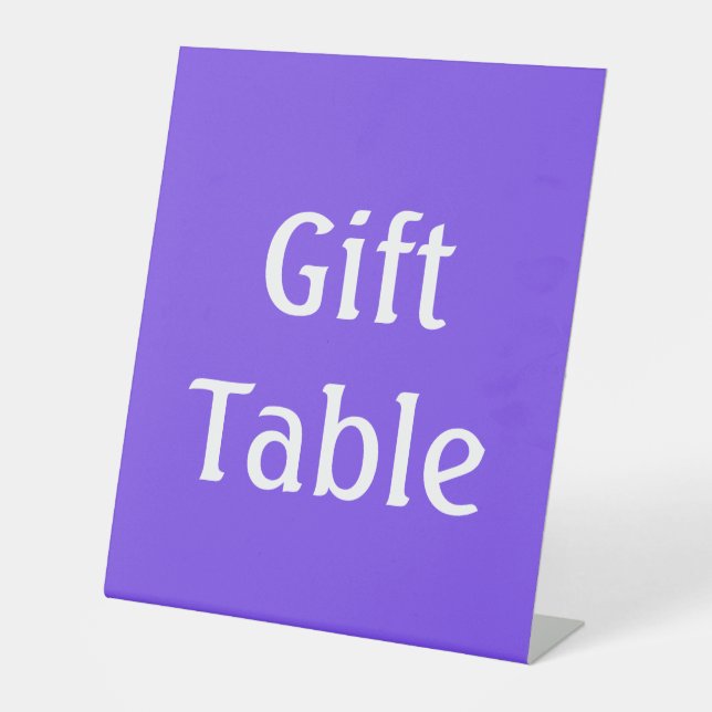 Purple Personalised Pedestal Sign (Front)