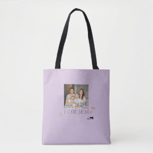 Purple Personalised Photo and Mohters Day Tote Bag
