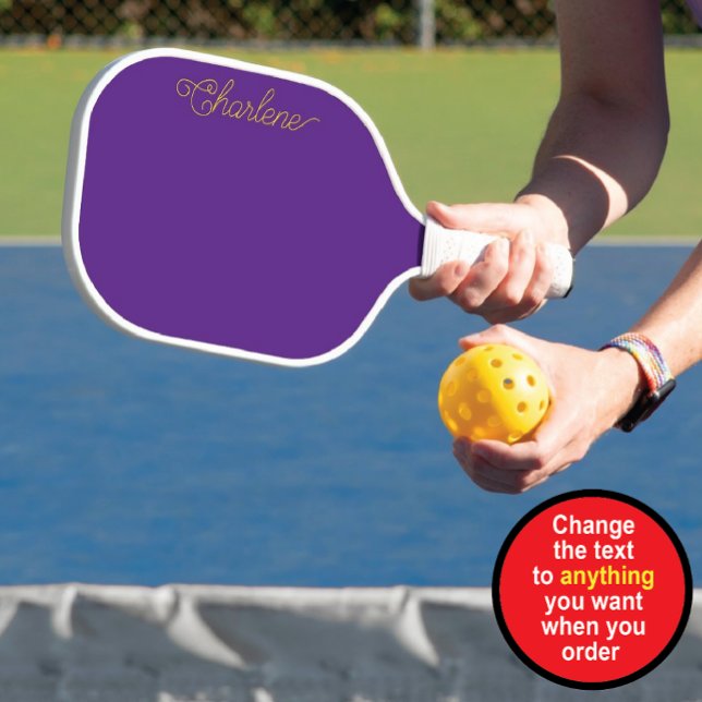 Purple Personalised Pickleball Paddle (Creator Uploaded)