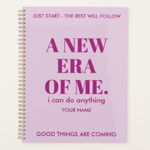 PURPLE PERSONALIZED NAME & TEXT STYLISH DAILY PLANNER