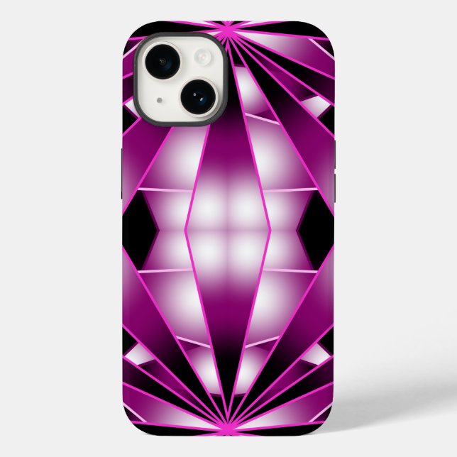 Purple Perspective Gradient Colour Filled Drawing  Case-Mate iPhone Case (Back)