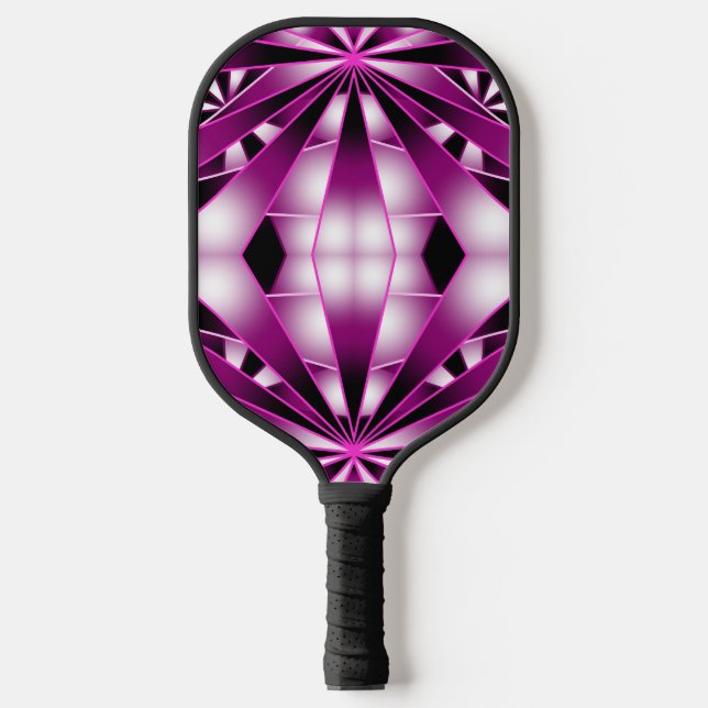 Purple Perspective Gradient Colour Filled Drawing Pickleball Paddle (Front)