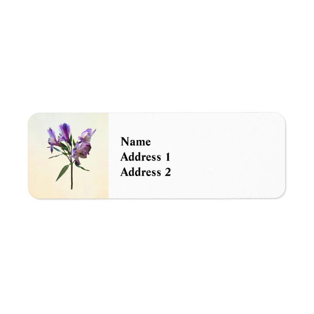 Purple Peruvian Lily Return Address Label (Front)