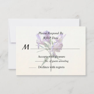 Purple Peruvian Lily RSVP Card