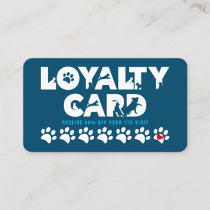 Purple Pet Grooming Loyalty Card