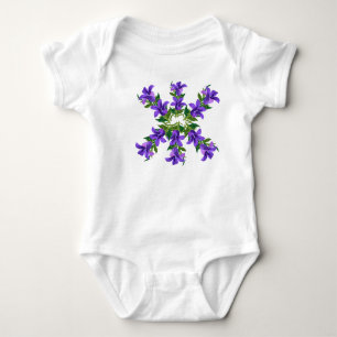 Purple Petal Elegance  Baby Bodysuit