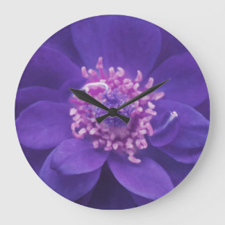 Purple Petal Mandala Wall Clock
