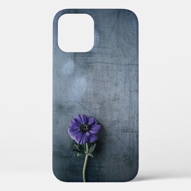 Purple petaled flower on grey surface Case-Mate iPhone case (Back)
