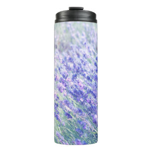 PURPLE PETALED FLOWERS THERMAL TUMBLER