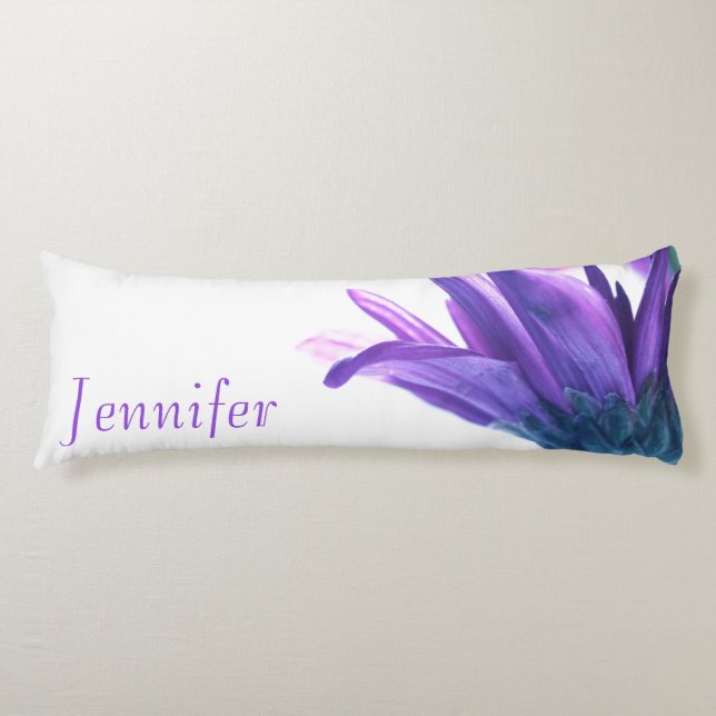 Purple Petals Personalised Body Pillow (Front)