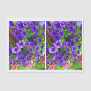 Purple Petunia Bottle Decoupage paper