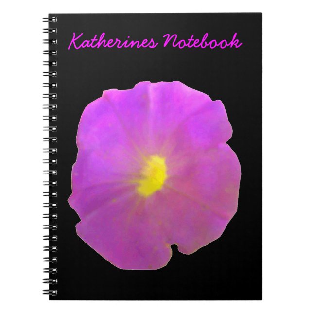 Purple Petunia Customisable Notebook (Front)