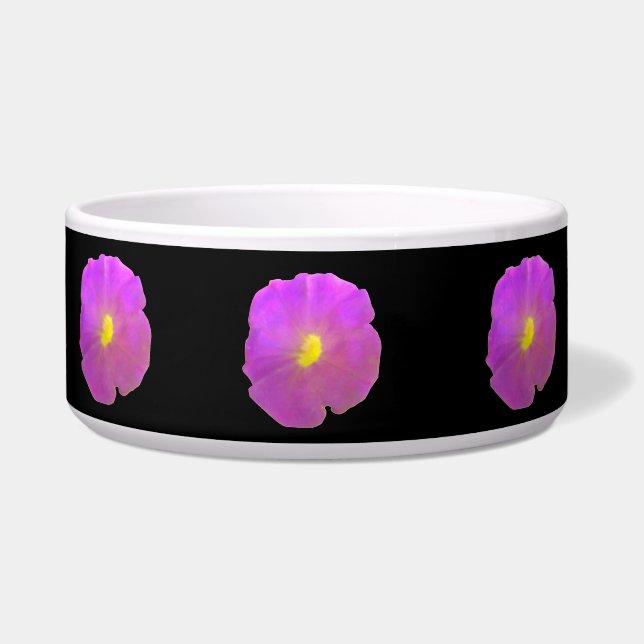 Purple Petunia Dog Bowl (Front)