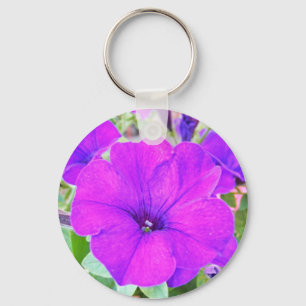 Purple Petunia Key Ring