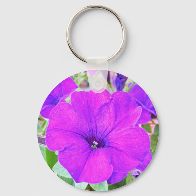Purple Petunia Key Ring (Front)