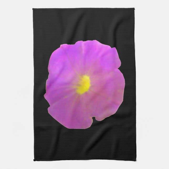 Purple Petunia Kitchen Towel (Vertical)