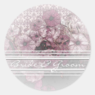 Purple Petunia On Elegant White Gradient Stickers