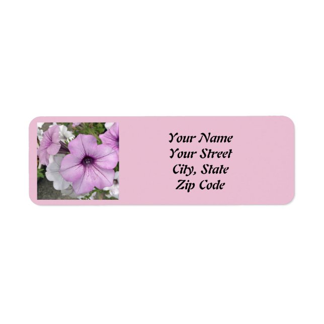 Purple Petunia Photography Return Address Label (Front)